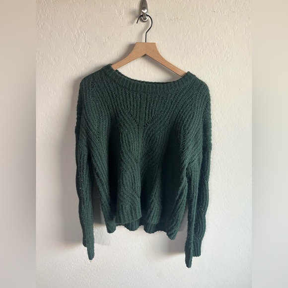 Madewell Women’s Green Alpaca Blend Pullover Knit Sweater Size M Soft Cozy Warm - Picture 3 of 6